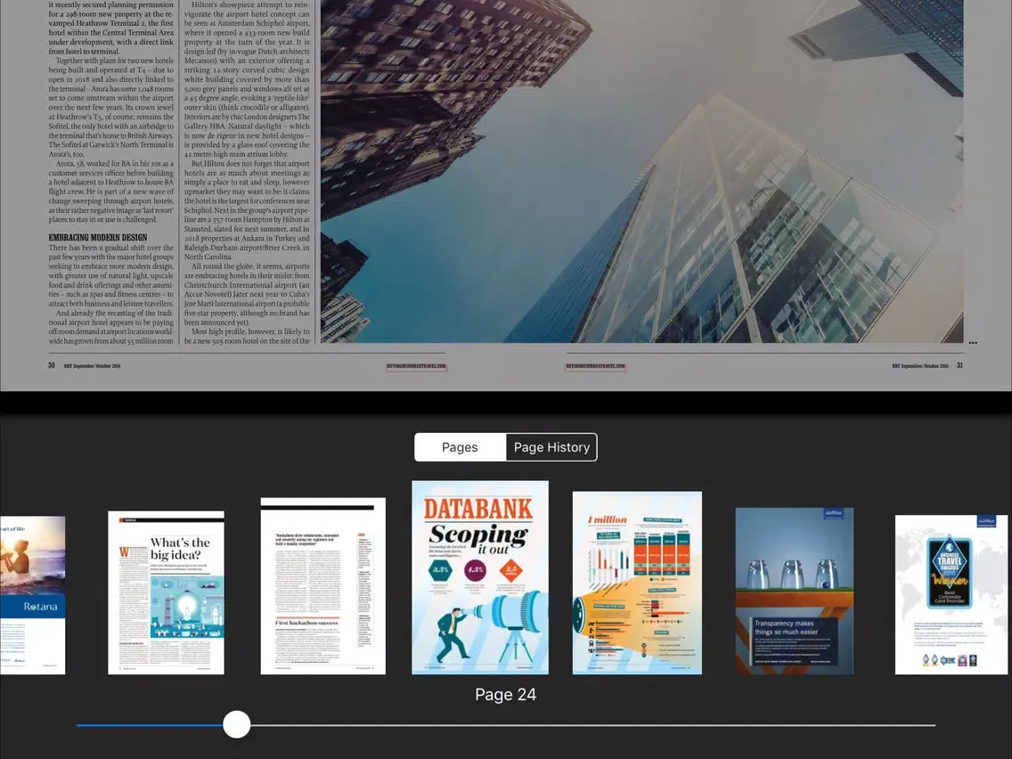 Capturas de tela do Buying Business Travel iPad 
