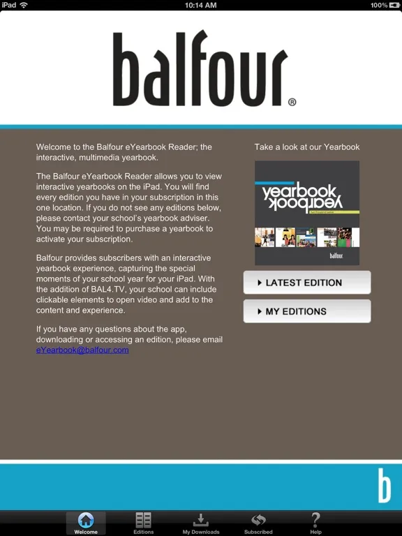 Capturas de pantalla de Balfour eYearbook Reader iPad 