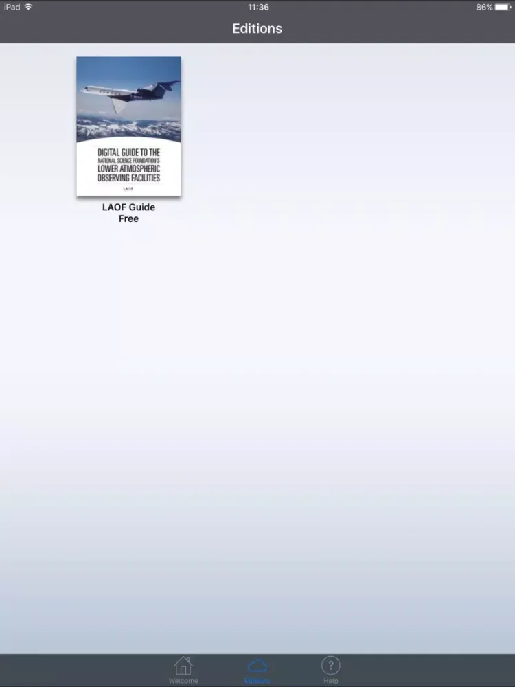 Tangkapan skrin Digital Guide to NSF's LAOF iPad 