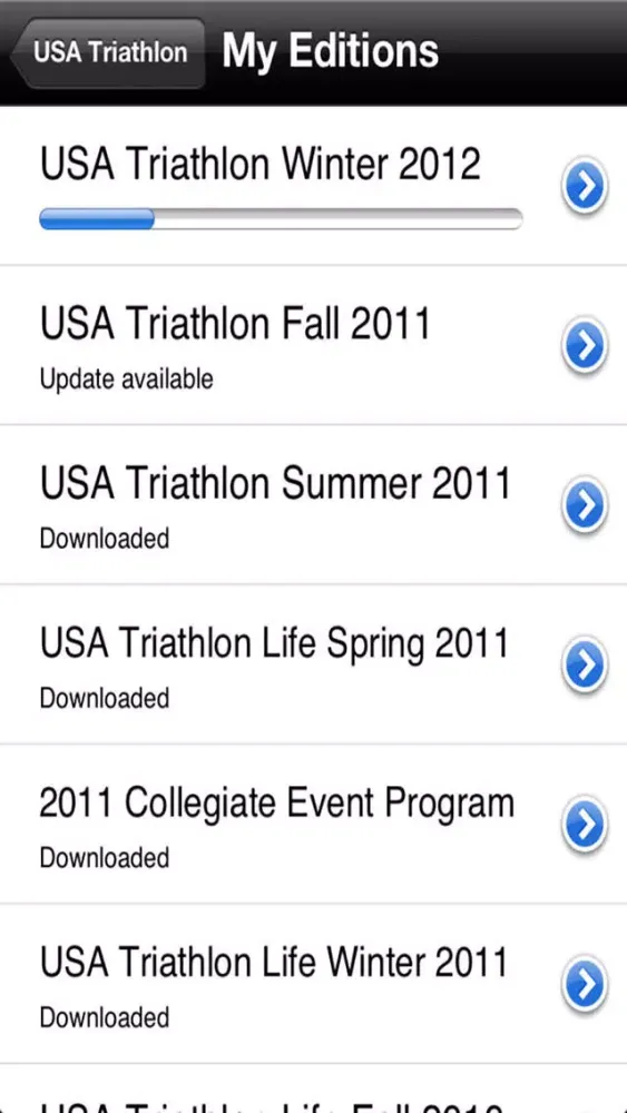Capturas de pantalla de USA Triathlon