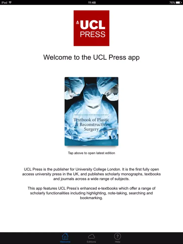 UCL Press iPad  スクリーンショット