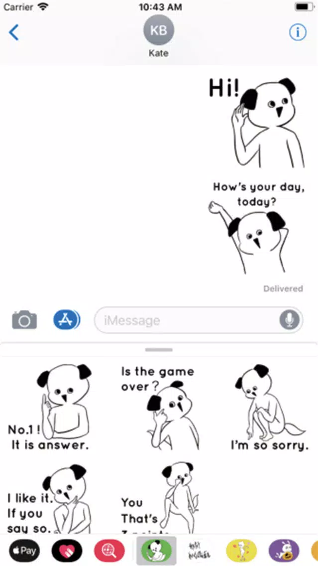 Tangkapan layar Narcissistic dog stickers