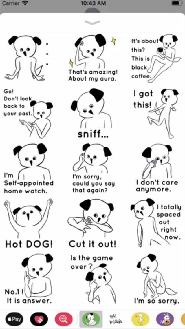 Tangkapan layar Narcissistic dog stickers