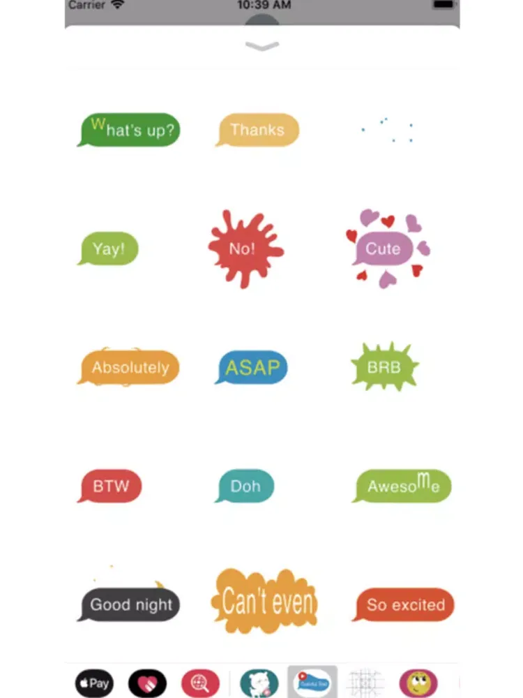 Animated colorful text sticker iPad  Screenshots