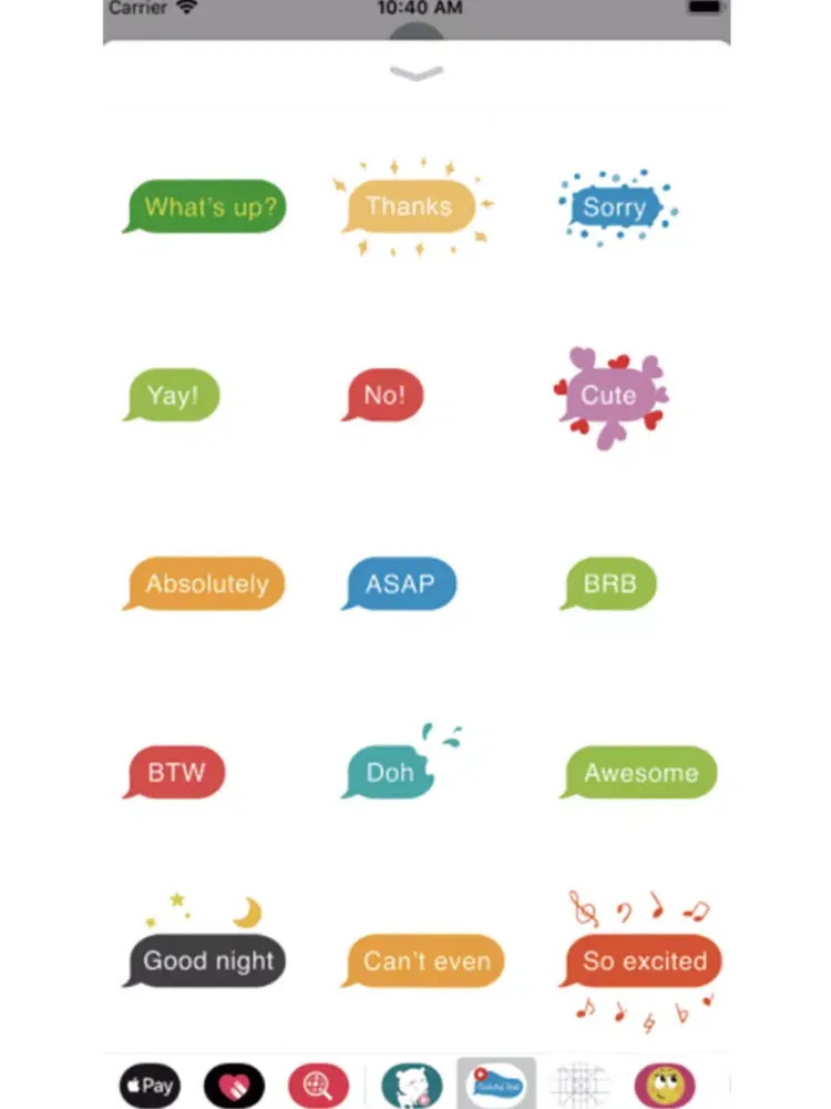 Animated colorful text sticker iPad  Screenshots