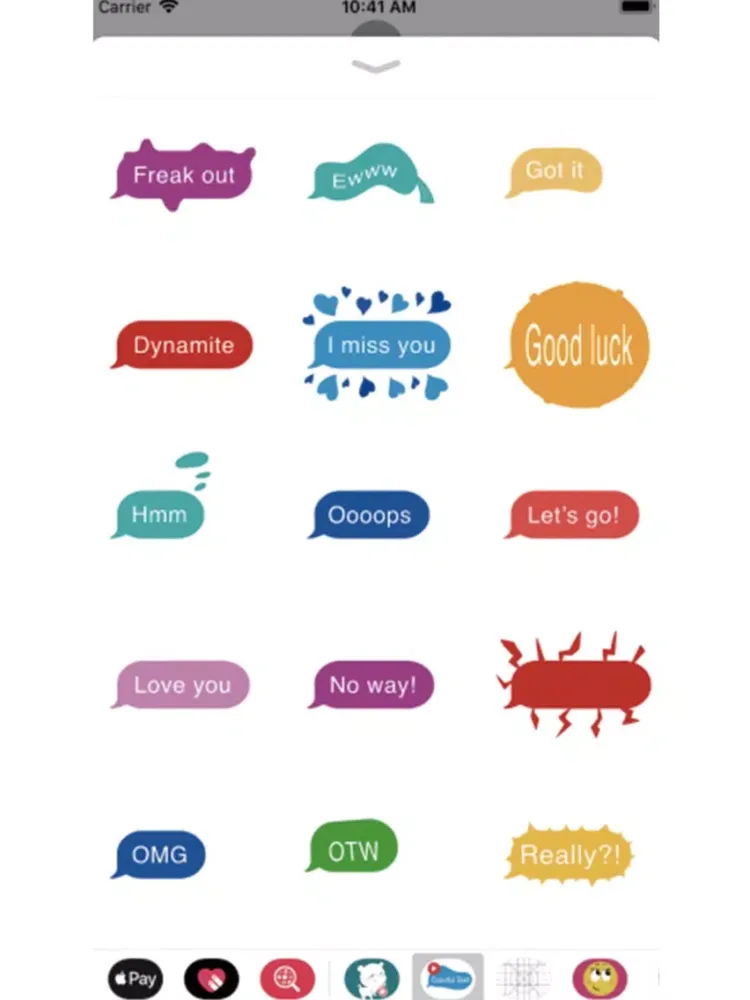 Animated colorful text sticker iPad  Screenshots