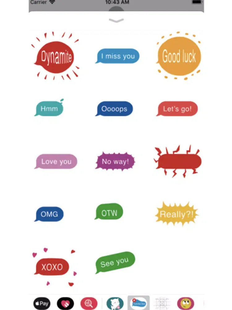 Animated colorful text sticker iPad  Screenshots