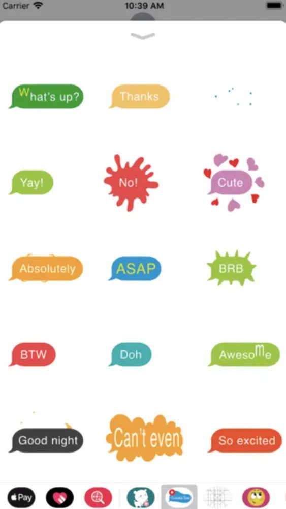 Animated colorful text sticker Screenshots