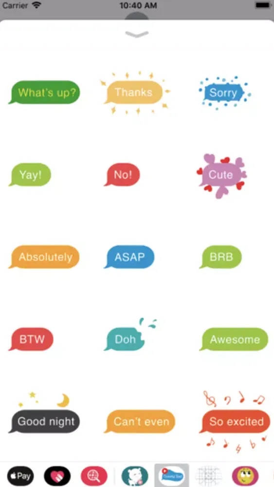 Animated colorful text sticker Screenshots