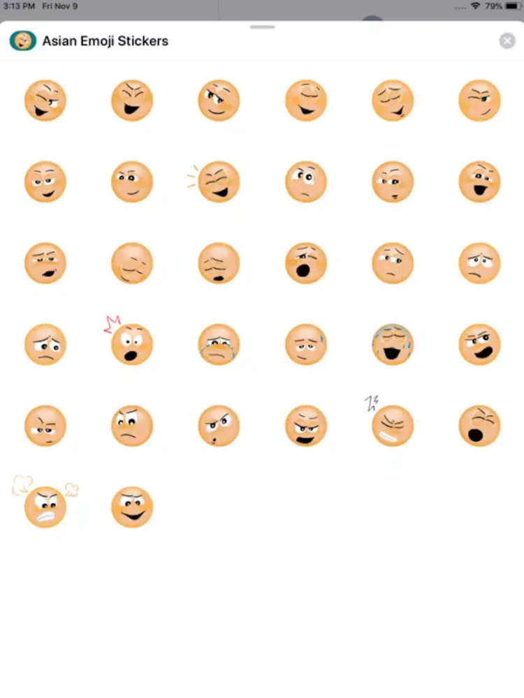 Asian Emoji Stickers iPad  Ekran Görüntüleri