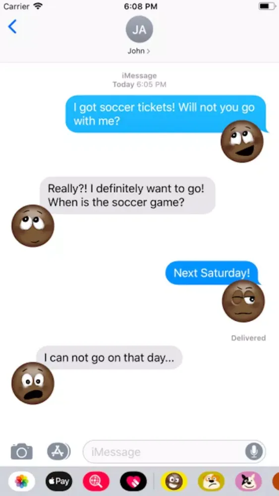 Black Emoji Stickers !!应用截图