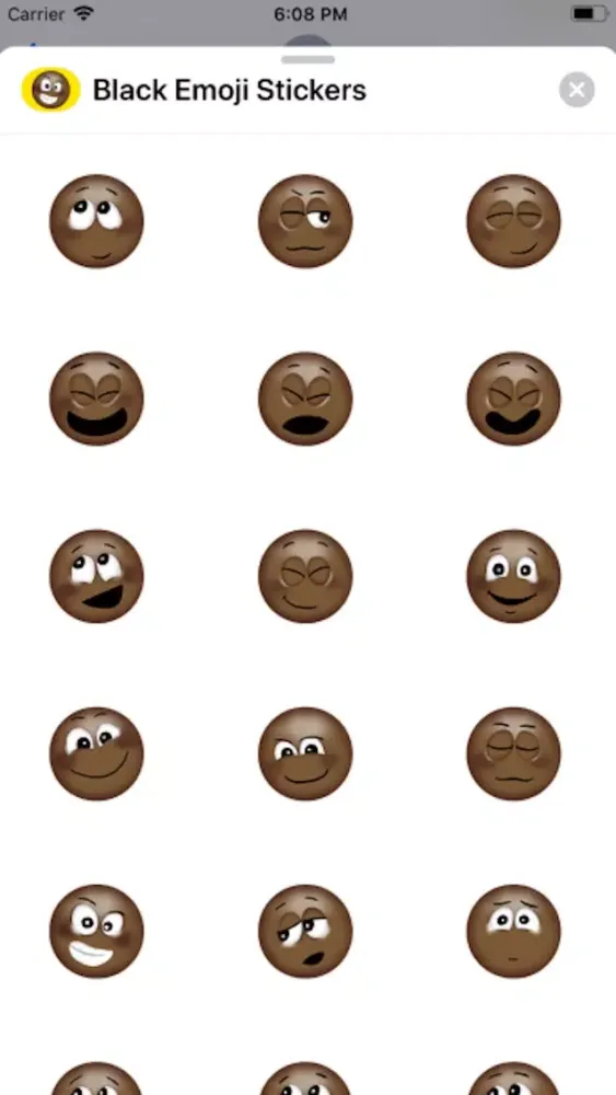 Black Emoji Stickers !!应用截图