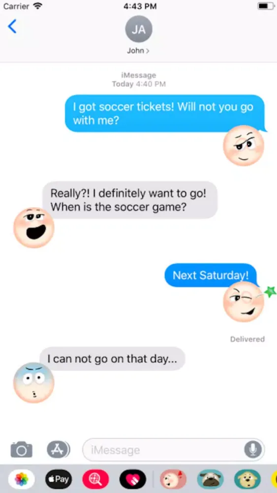 Captures d'écran de Caucasian Emoji Stickers