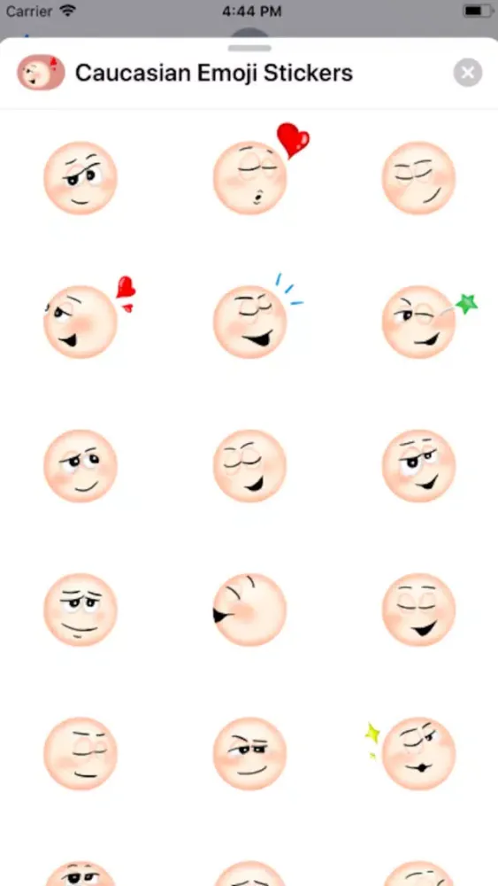 Captures d'écran de Caucasian Emoji Stickers