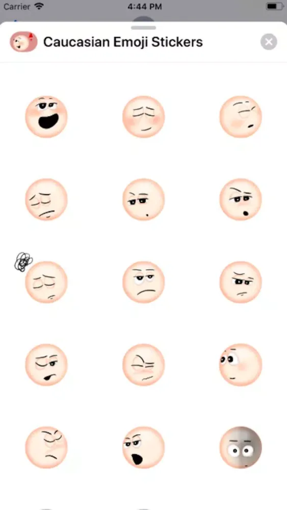 Captures d'écran de Caucasian Emoji Stickers