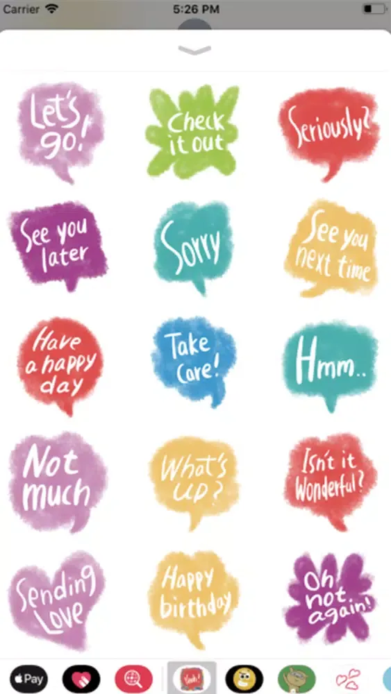 Colorful text stickers应用截图