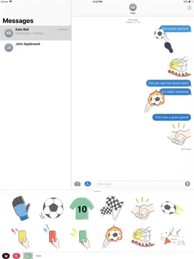 Скриншоты Fun Soccer Stickers iPad 