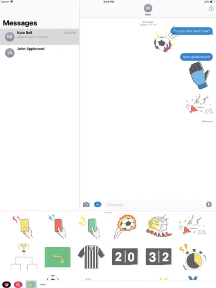 Скриншоты Fun Soccer Stickers iPad 