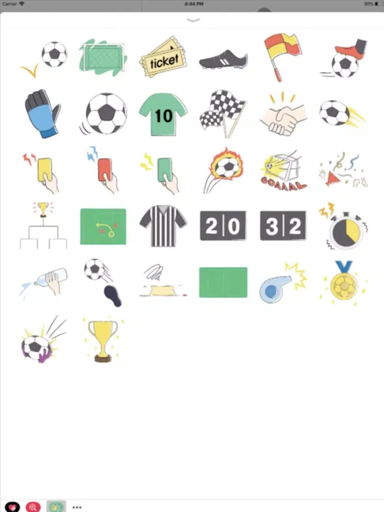 Скриншоты Fun Soccer Stickers iPad 
