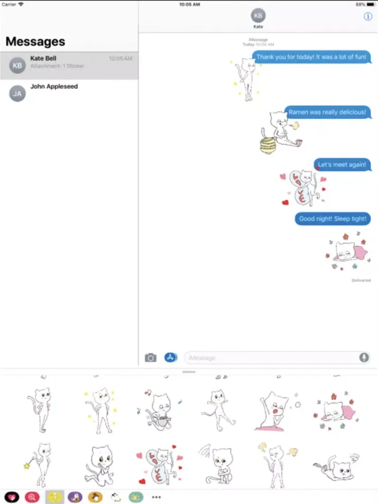 lovely cat : stickers iPad  Screenshots