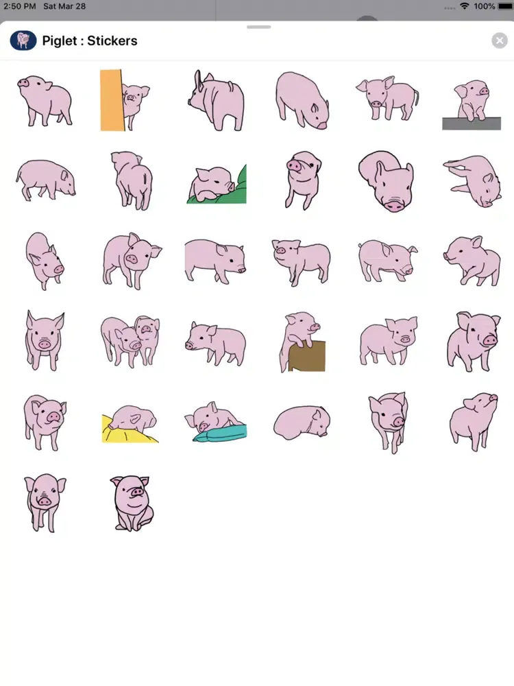 Piglet : Stickers iPad  스크린샷