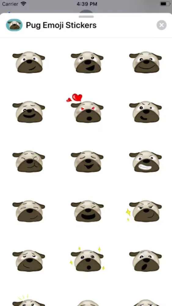 Pug Emoji Stickers ! Screenshots