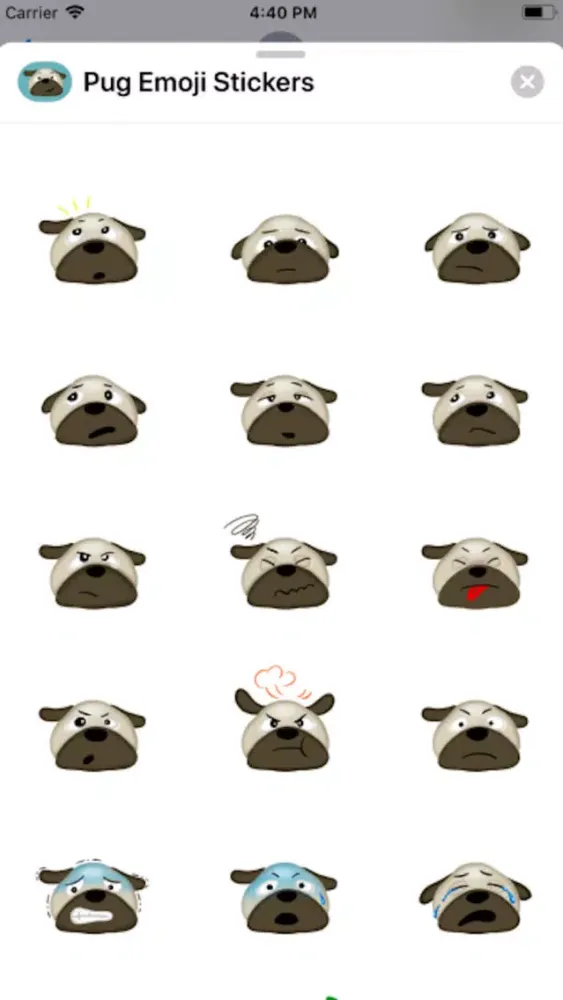 Pug Emoji Stickers ! Screenshots