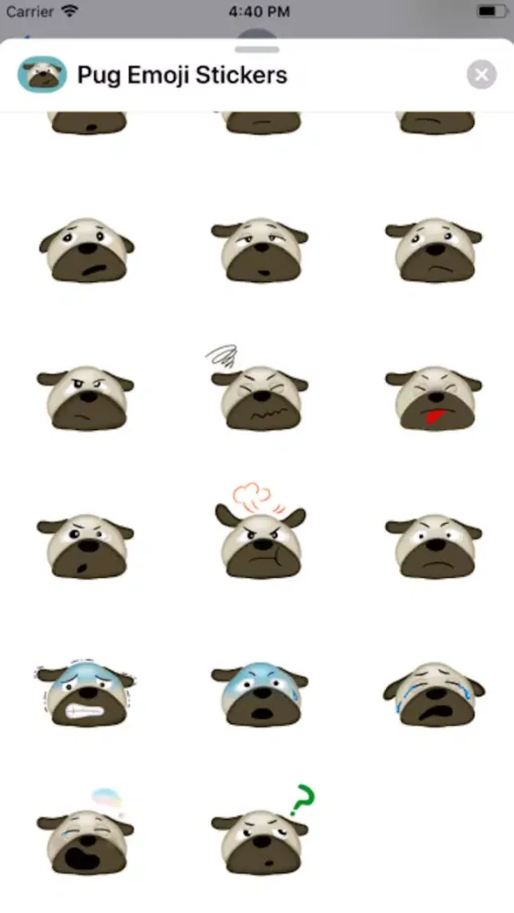 Pug Emoji Stickers ! Screenshots