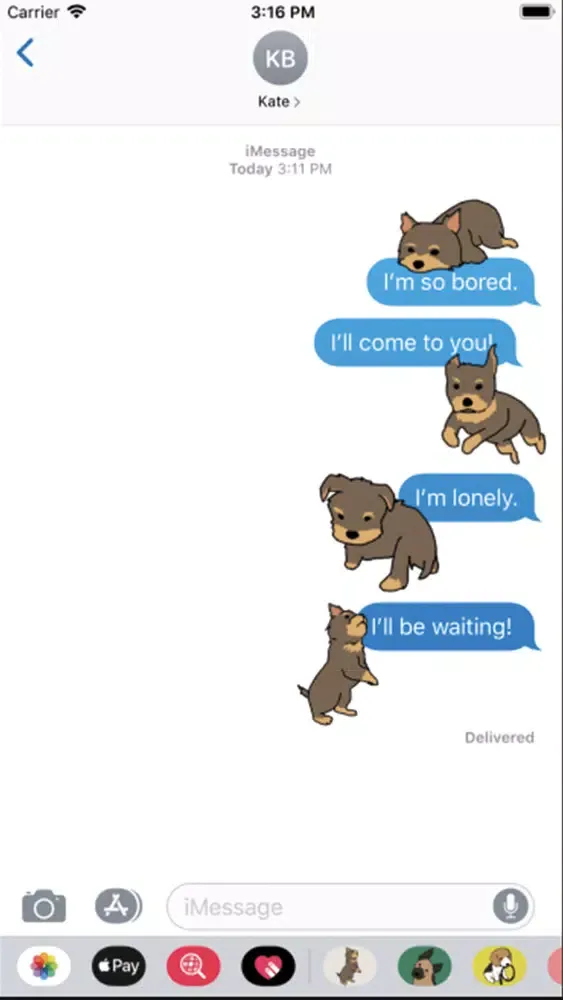 Yorkshire terrier : Stickers Screenshots