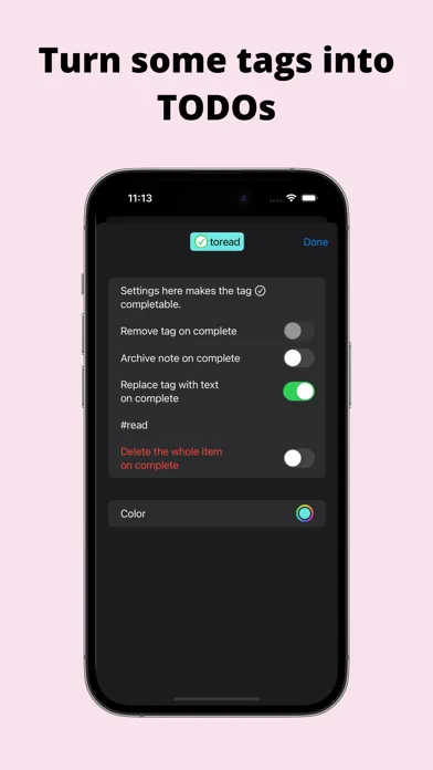 Ảnh chụp màn hình của HashTagNotes: message yourself