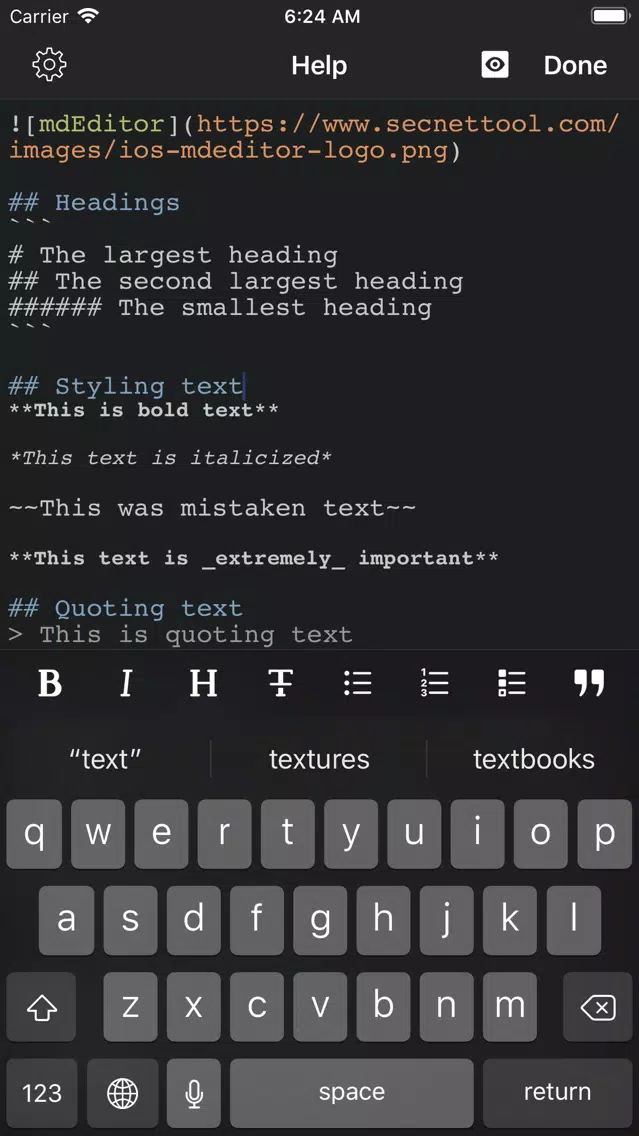 mdEditor - Markdown Editor 스크린샷