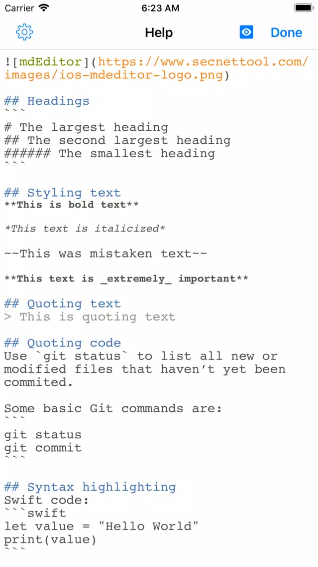 mdEditor - Markdown Editor 스크린샷