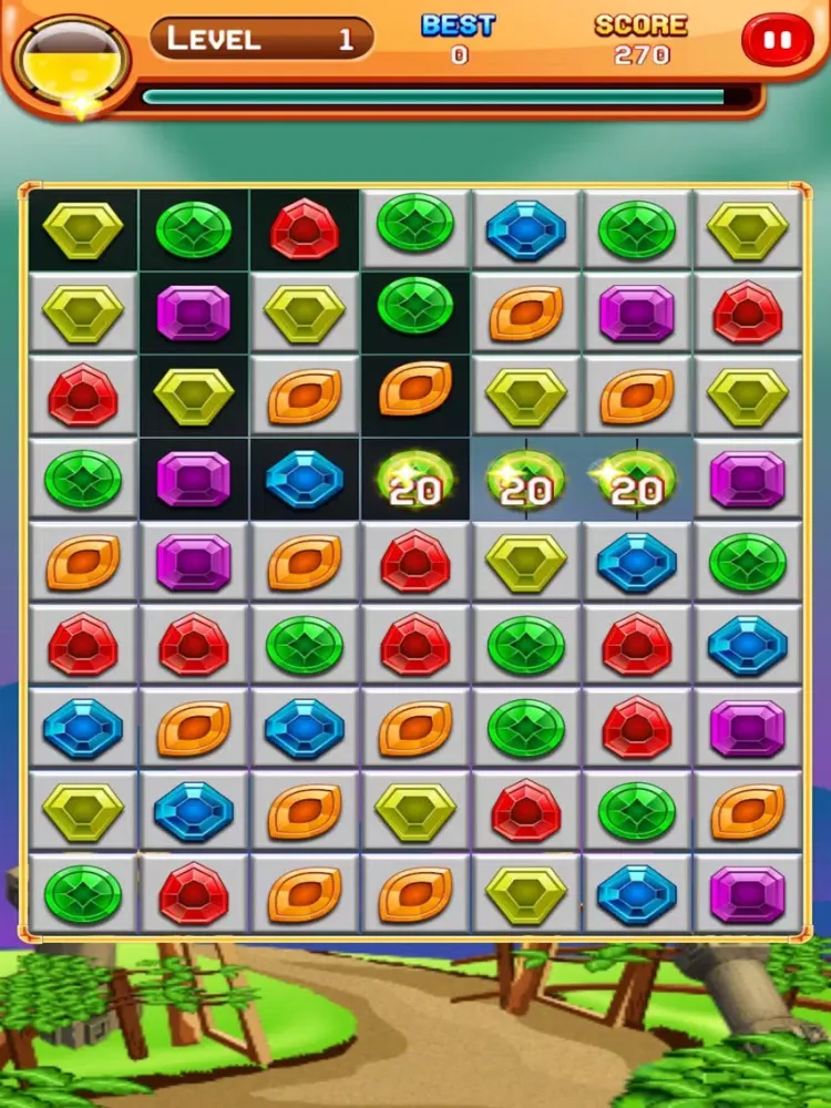 Jewels Match Crush Pop：A classic jewel match 3 time killer casual game iPad  स्क्रीनशॉट