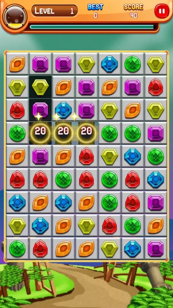 Jewels Match Crush Pop：A classic jewel match 3 time killer casual game स्क्रीनशॉट