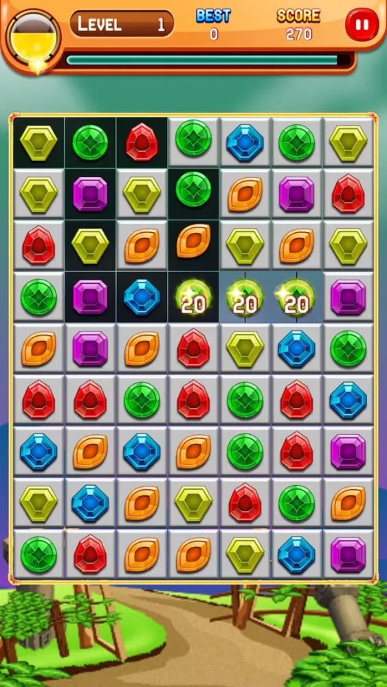 Jewels Match Crush Pop：A classic jewel match 3 time killer casual game स्क्रीनशॉट