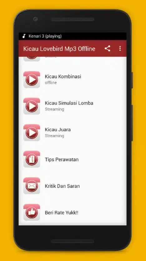 Kicau Lovebird Mp3 Offline Screenshots