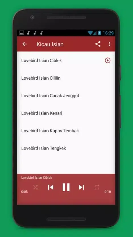 Kicau Lovebird Mp3 Offline Screenshots