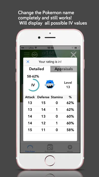 Poke Rater, IV from screenshot Screenshots