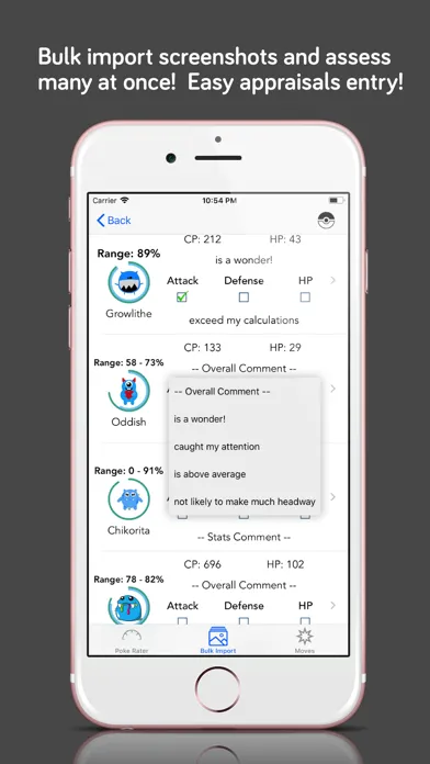 Poke Rater, IV from screenshot Screenshots