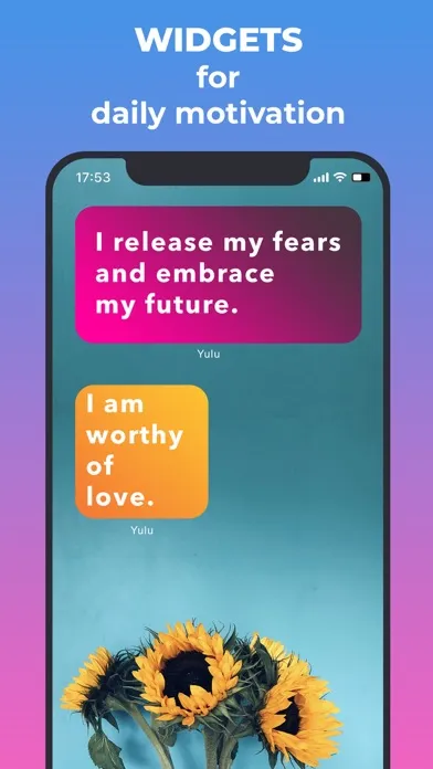 Capturas de tela do Affirmations Journal by Yulu