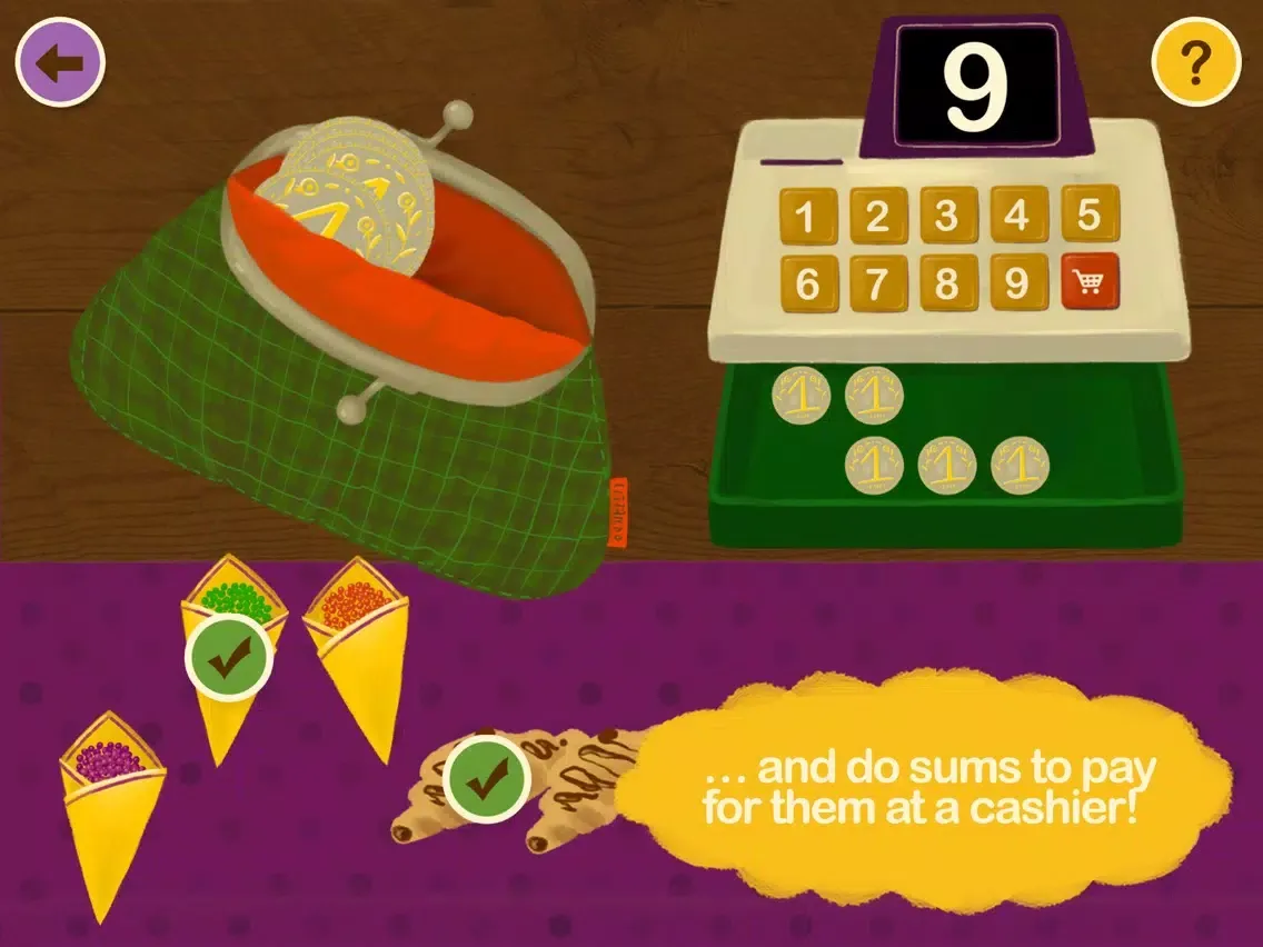 Cittadino Market! Math learning and shopping game for children iPad 应用截图