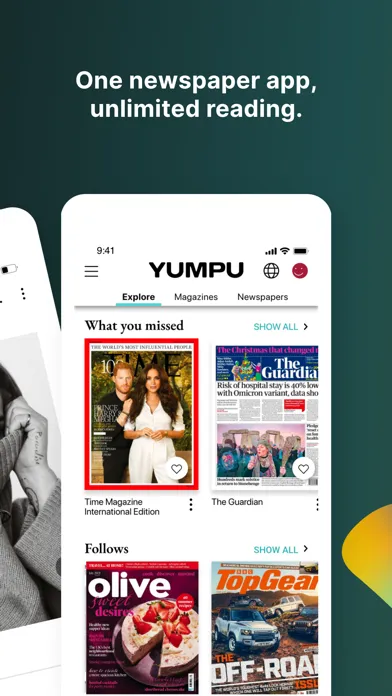 Capturas de pantalla de YUMPU Magazines and Newspapers