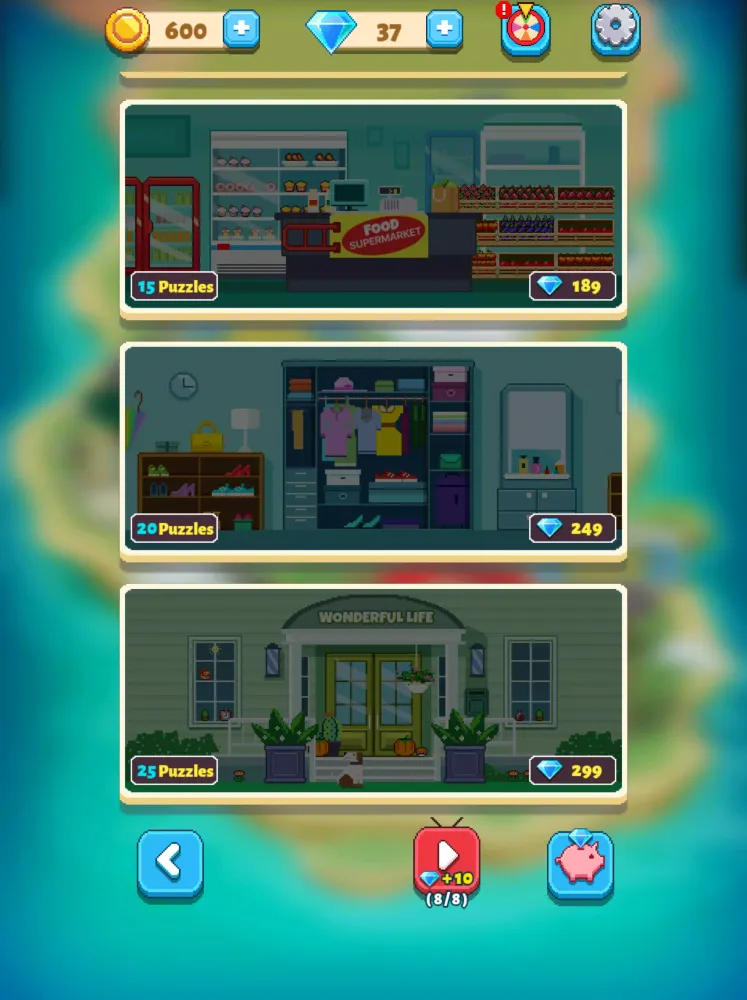 Capturas de tela do Pixel Cross