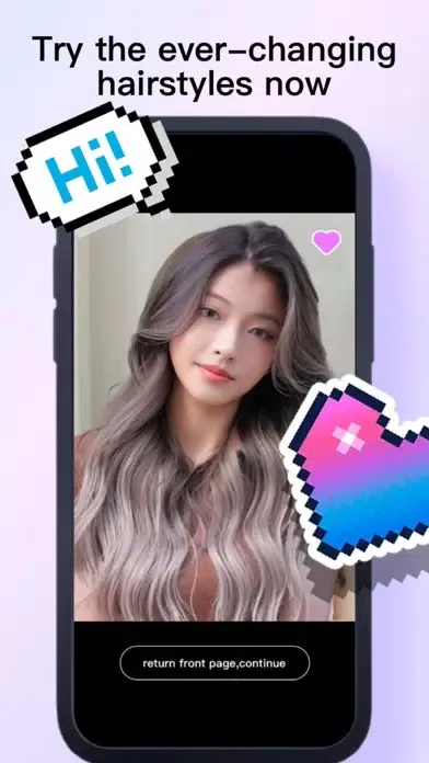 Tangkapan skrin Hairstyle hair color Try on