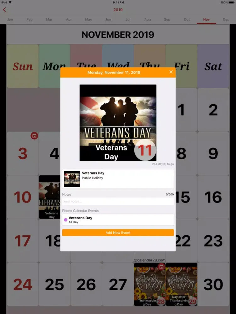 تصاویر Florida Calendar 2019-2020 iPad 