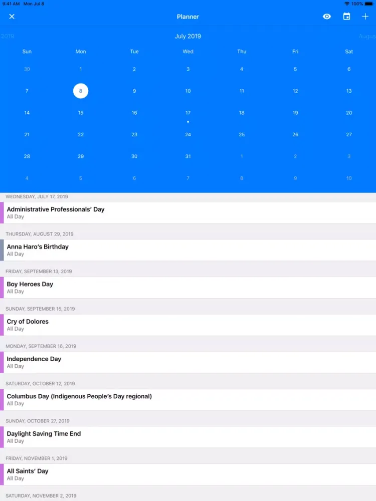 Mexico Calendar 2020 - 2021 iPad  Screenshots