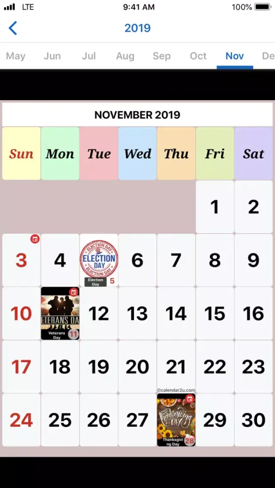 Скриншоты New York Calendar 2020-2021