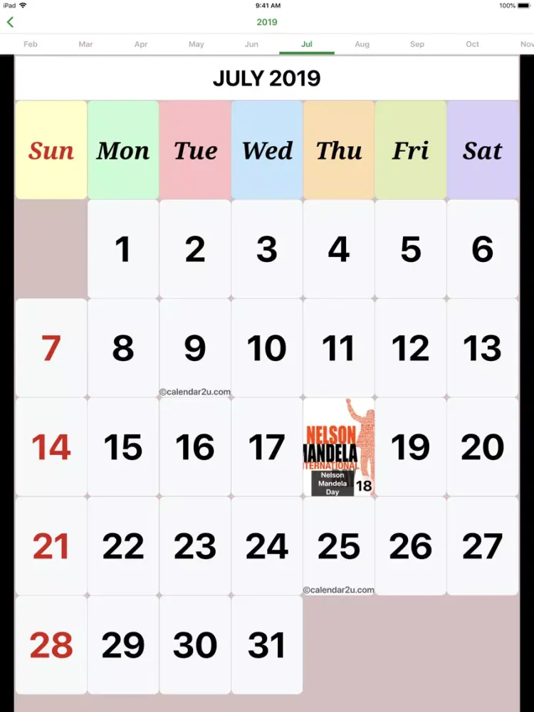 صور S.Africa Calendar 2020 - 2021 iPad 