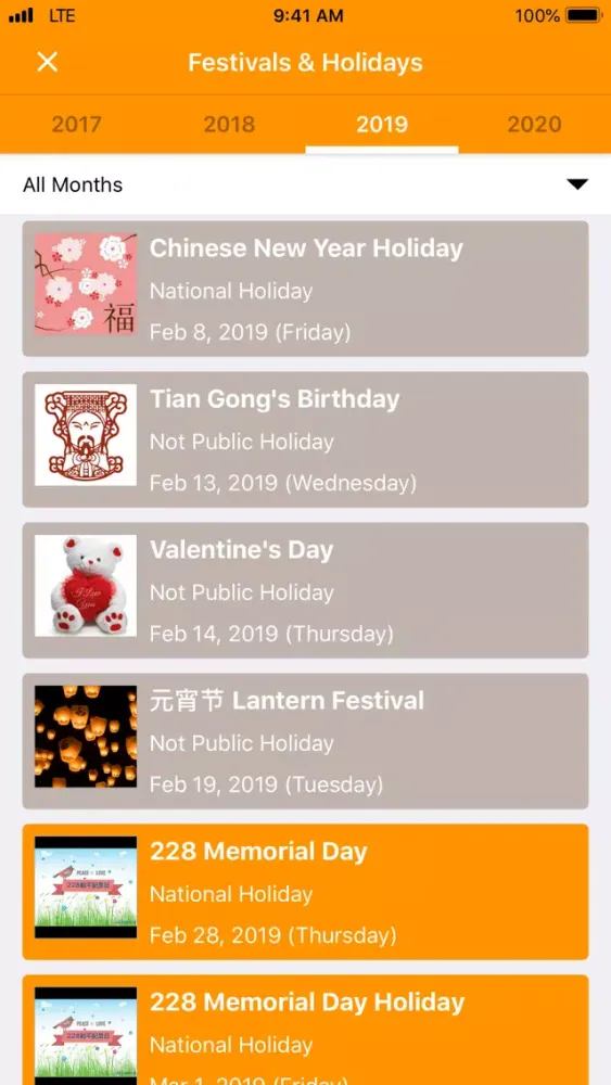 Ảnh chụp màn hình của Taiwan Calendar 2020 - 2021