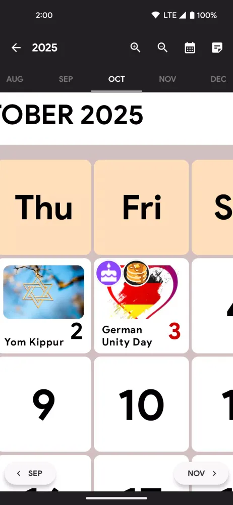 Germany Calendar Screenshots